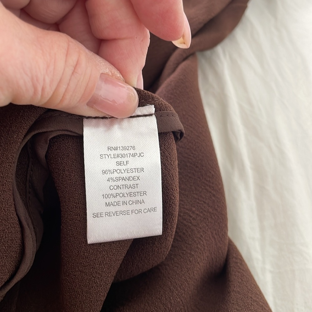 Daniel Rainn Choco Brown Open Front Jacket - image 7